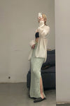 SWAYING/KNIT seamless mohair suit SW211SZ31 PS16